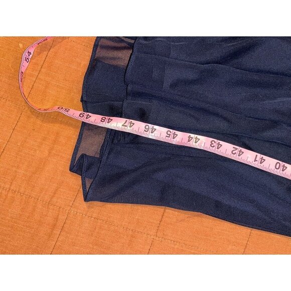 Alex Evenings Navy Blue Sleeveless Sparkle Midi Dress - Size 16 Women - Picture 6 of 7